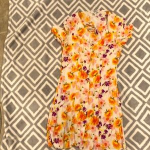 Button down floral dress